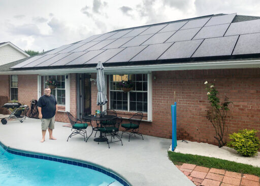Troy has a gorgeous south-facing solar array at his home in Navarre Florida.