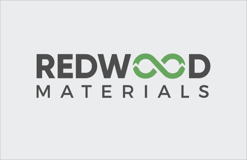 Redwood Materials logo. Battery recycling company.