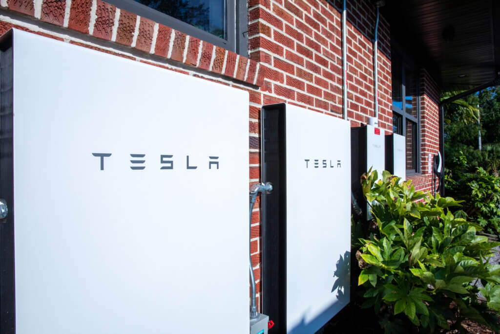 Tesla Powerwalls at the home of Doug Herrick, SunFarm Energy
